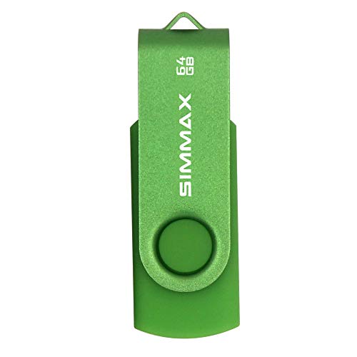 SIMMAX 3 Pack 64GB Memory Stick USB 2.0 Flash Drives Swivel Thumb Drive Pen Drive (64GB Pink Blue Green) - Image 5