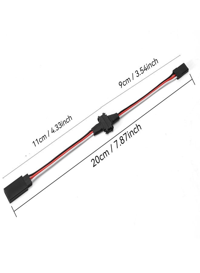 Fraternize 2sets 3Pin Magnetic Snap-on JR Extension Cable for RC Cars Models,Trucks Robotics DIY Electronics,Remote Control lamp Group Magnetic Suction Extension Cable,Quick disassembly Connector (20cm-2 Sets) - Image 2