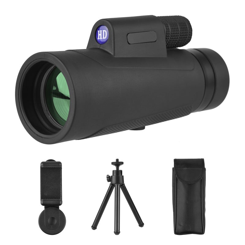 Smartphone Monocular Telescope: 12X42 High Power, Multi-layer Coated Optics Lens, Water-resistant Fogproof Design - With Adjustable Phone Holder & Tripod for Adult Bird Watching, Outdoor Wildlife View - Image 1