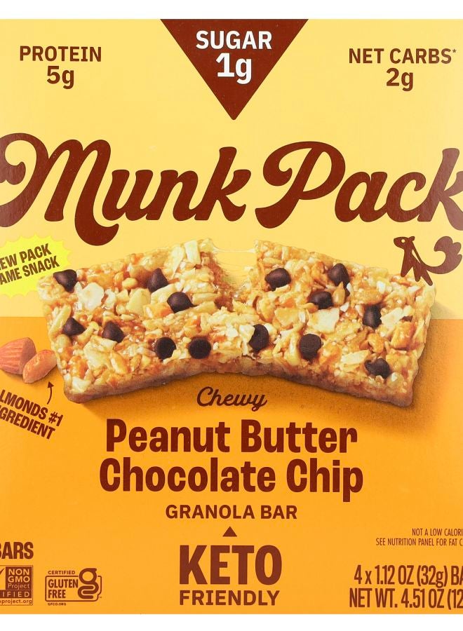 Chewy Granola Bar Peanut Butter Chocolate  Chip  4 Bars 1.12 oz (32 g) Each