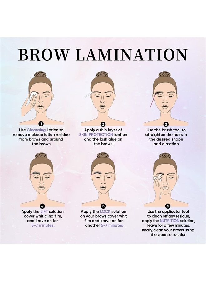 Libeauty طقم رفع الرموش وطقم تثبيت الحواجب مع سيروم نمو الرموش - طقم تصفيف الحواجب الجديد يدوم 6-8 أسابيع للاستخدام المنزلي والصالونات - أسود - Image 2