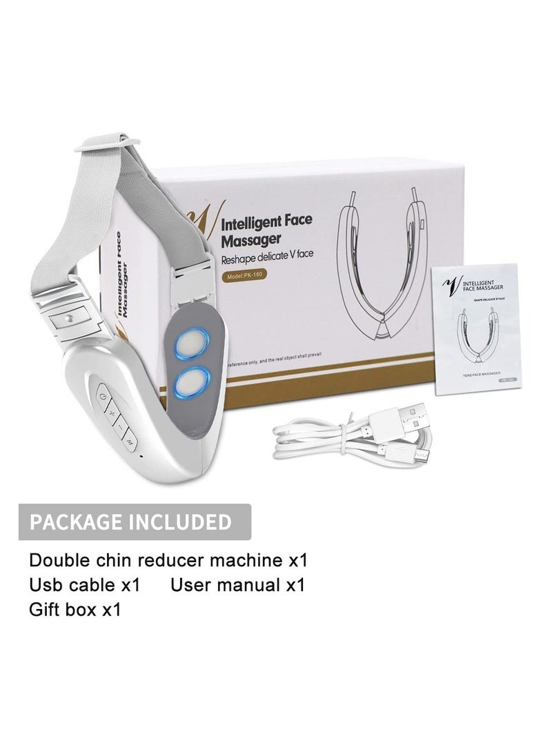 RUKYU - Facial Slimming V Facial Massager, Double Chin Machine, 6 Modes, 12 Intensity Levels, Face Lift Device, Intelligent Lifting Firming Saggy Skin Tightening Machine Women Skin Care, V-shaped Cheek Lift - Image 1