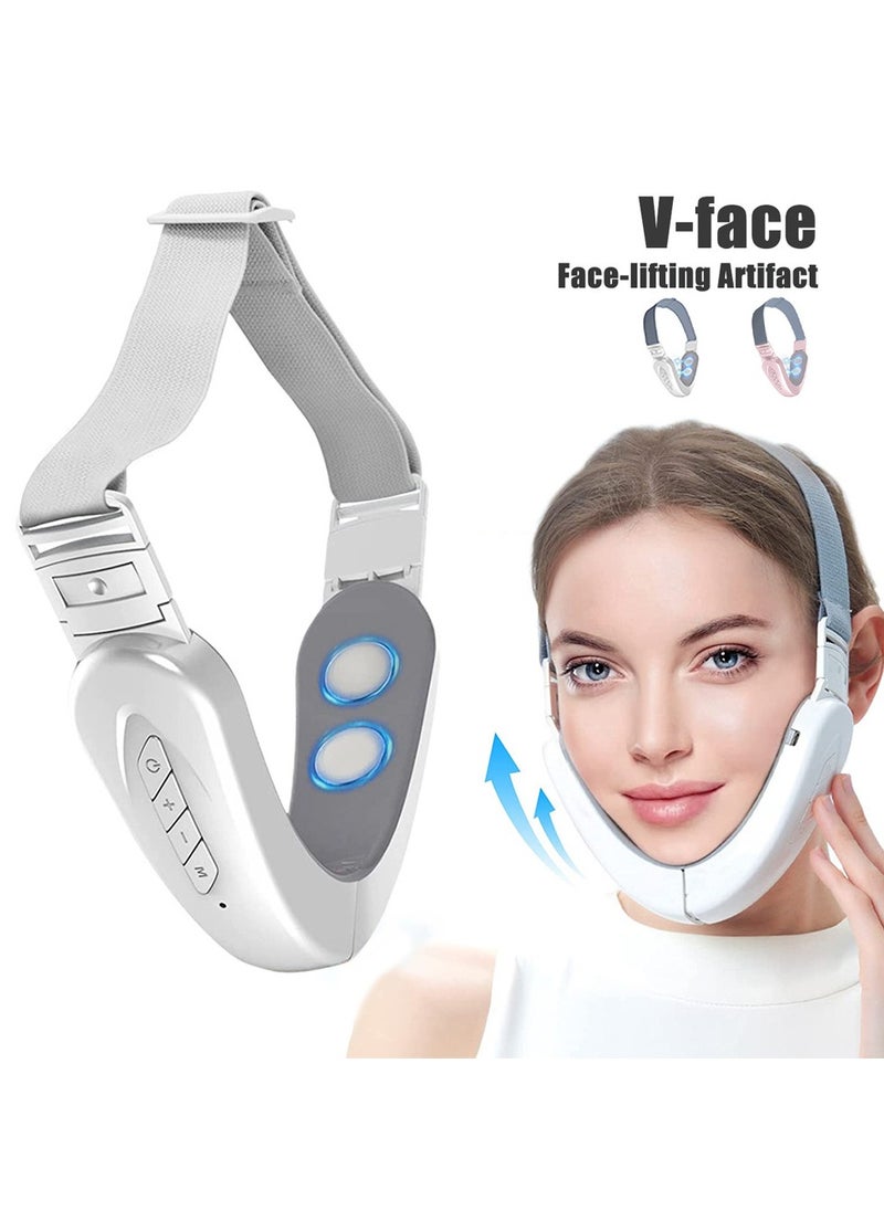 RUKYU - Facial Slimming V Facial Massager, Double Chin Machine, 6 Modes, 12 Intensity Levels, Face Lift Device, Intelligent Lifting Firming Saggy Skin Tightening Machine Women Skin Care, V-shaped Cheek Lift - Image 1
