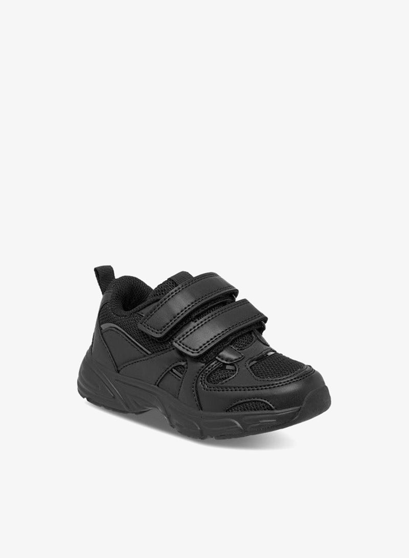 JUNIORS Boys Panelled School Shoes with Hook and Loop Closure - Image 2