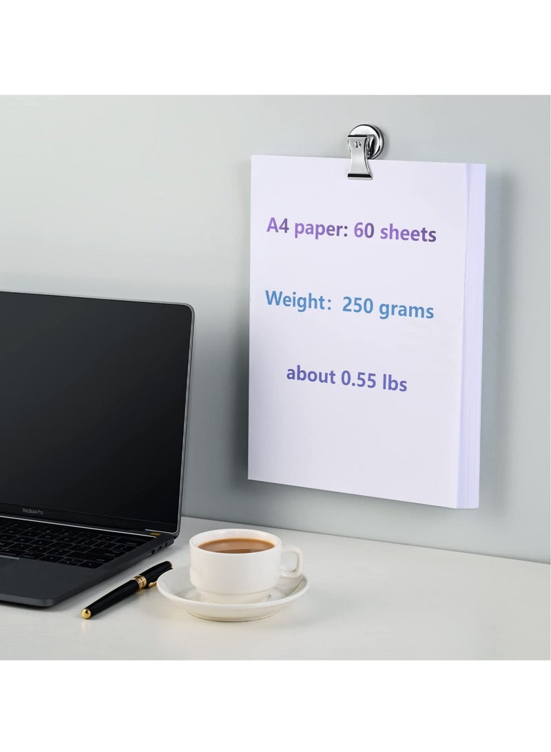 Strong Magnetic Clips, 6 Packs Stainless Steel Fridge Magnetic Clip Heavy Duty for Refrigerator, Heavy-Duty Stainless Steel Magnet Clips, 32mm Fridge Magnets Memo Note Clips, Super Strength Clips for - Image 4