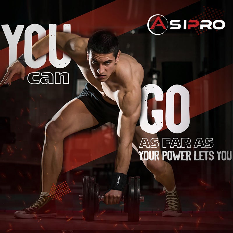 ASIPRO Wrist Straps for Weightlifting Men & Women Wrist Wraps for Weightlifting MuÃ±equeras para Gym Weight Lifting Wrist Wraps for Bench Press Gym Wrist Straps Gym Wrist Support for Working Out - Image 2