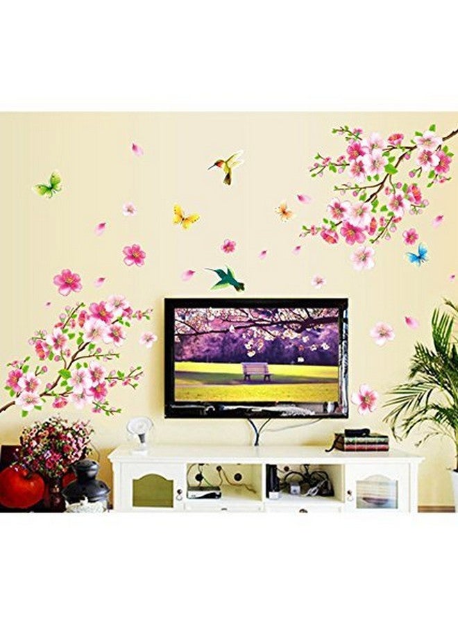 Decals Design 'Flowers Branch' Wall Sticker (PVC Vinyl, 60 cm x 90 cm),Multicolor - Image 3