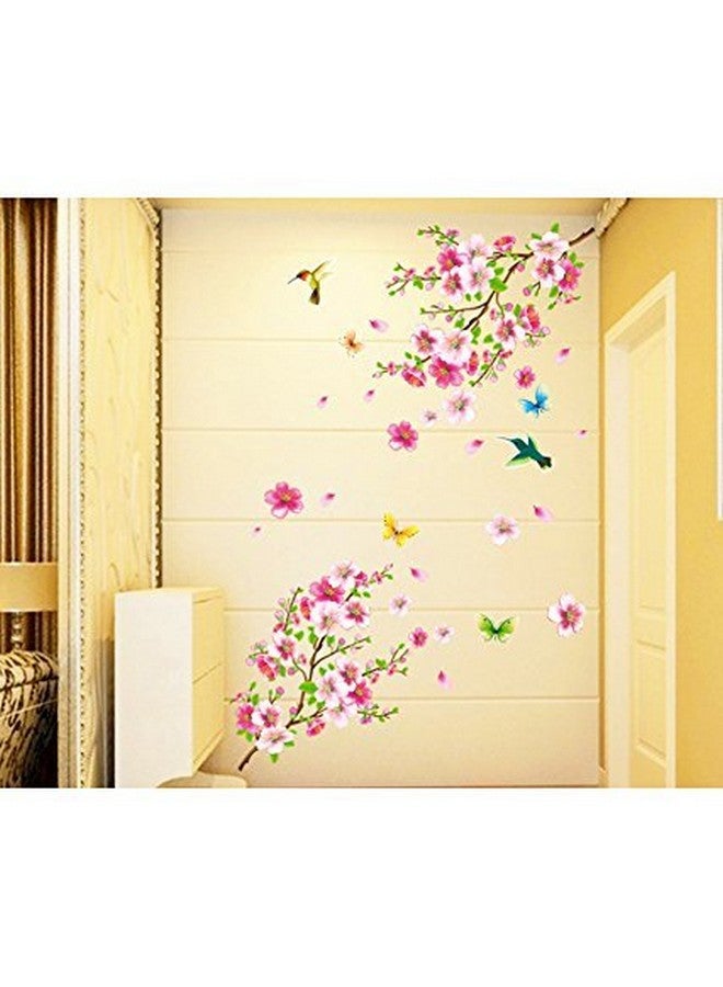 Decals Design 'Flowers Branch' Wall Sticker (PVC Vinyl, 60 cm x 90 cm),Multicolor - Image 4