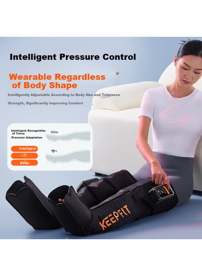 Keepfit L12 Air Pressure Recovery Boots, Air Wave Leg Massager, Automatic Kneading Device For Thighs And Calf Muscles, Relieves Muscle Soreness And Tension, Promotes Meridian Circulation, Full Body S Size, Left Leg - Image 4