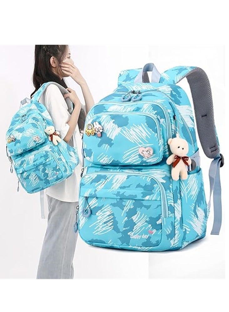 Kids Travel Backpack Portable Students Rolling Backpack with Wheels Primary Children Carry on Luggage Trolley Case Bag - Image 4