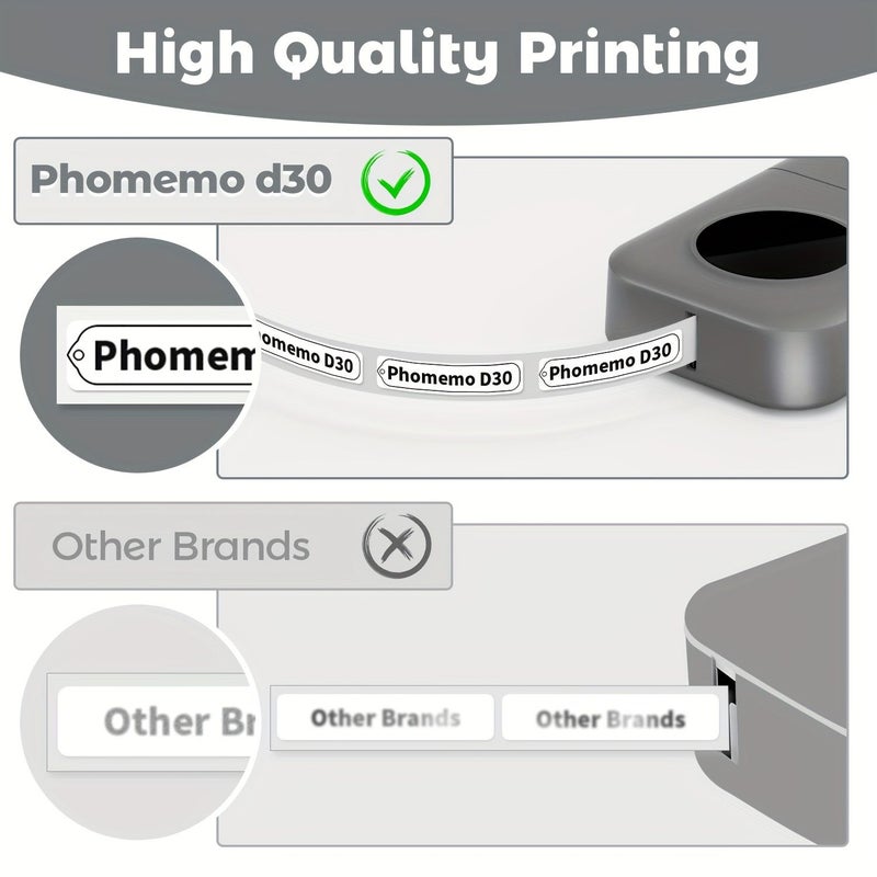 Phomemo Wireless Label Maker Mini Thermal Sticker Printer Grey Portable Easy To Use With Smartphone Multiple Templates For Home Office Organizing - Image 4