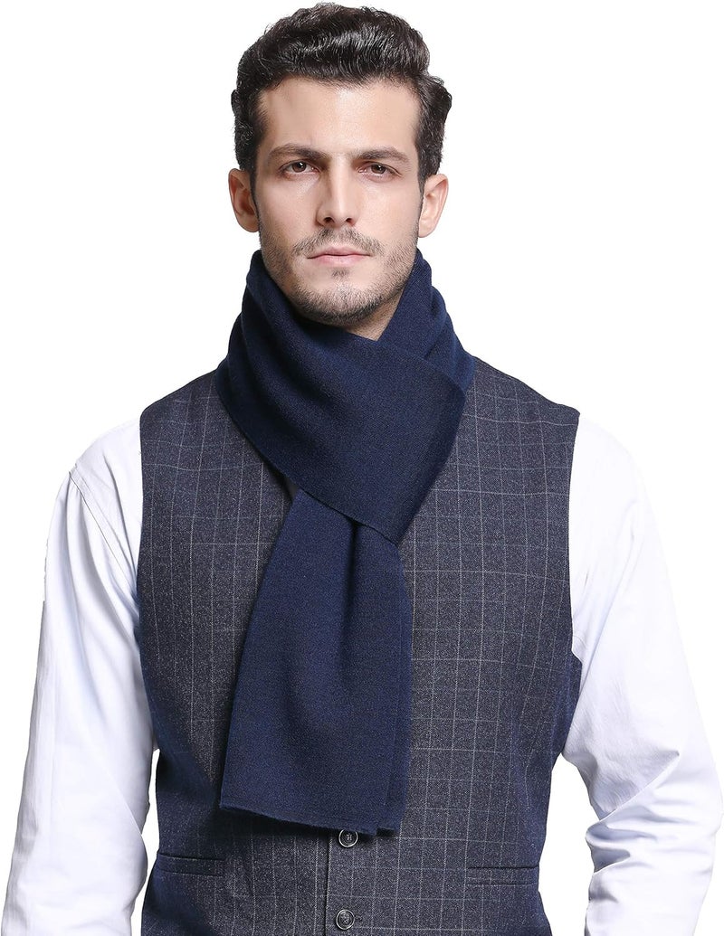 IONA Men's Winter Cashmere Feel Australian Wool Soft Warm Knitted Scarf - Image 1
