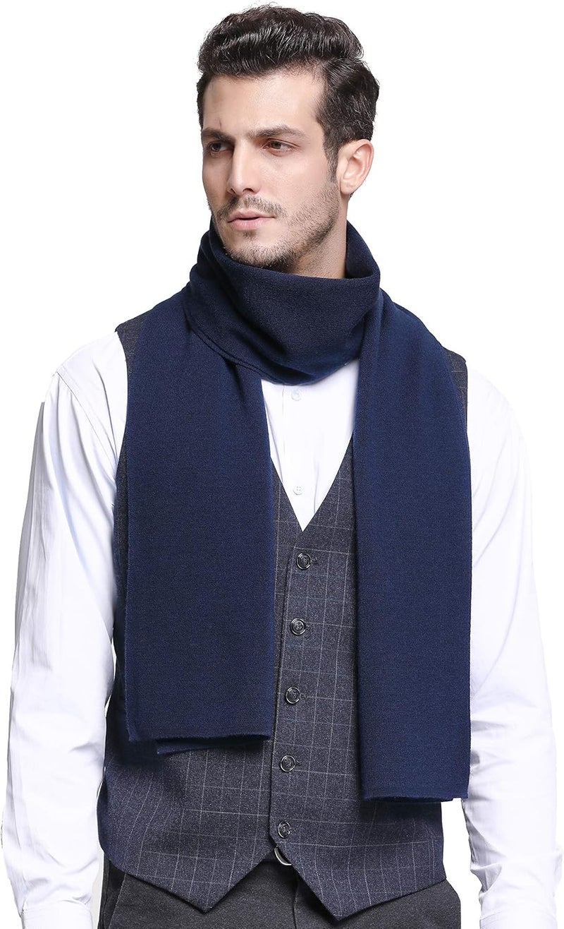 IONA Men's Winter Cashmere Feel Australian Wool Soft Warm Knitted Scarf - Image 2