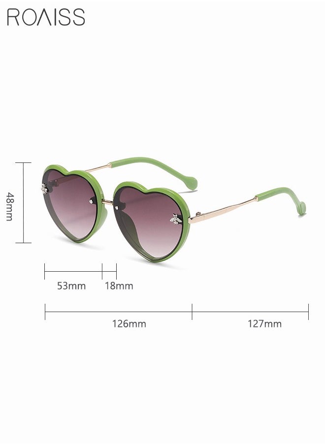 roaiss - 2 Pcs Polarized Kids Sunglasses UV Protection Baby Cartoon Heart Shape Sun Glasses with Metal Frame for Boys Girls and Children Age 4-8 - Image 1