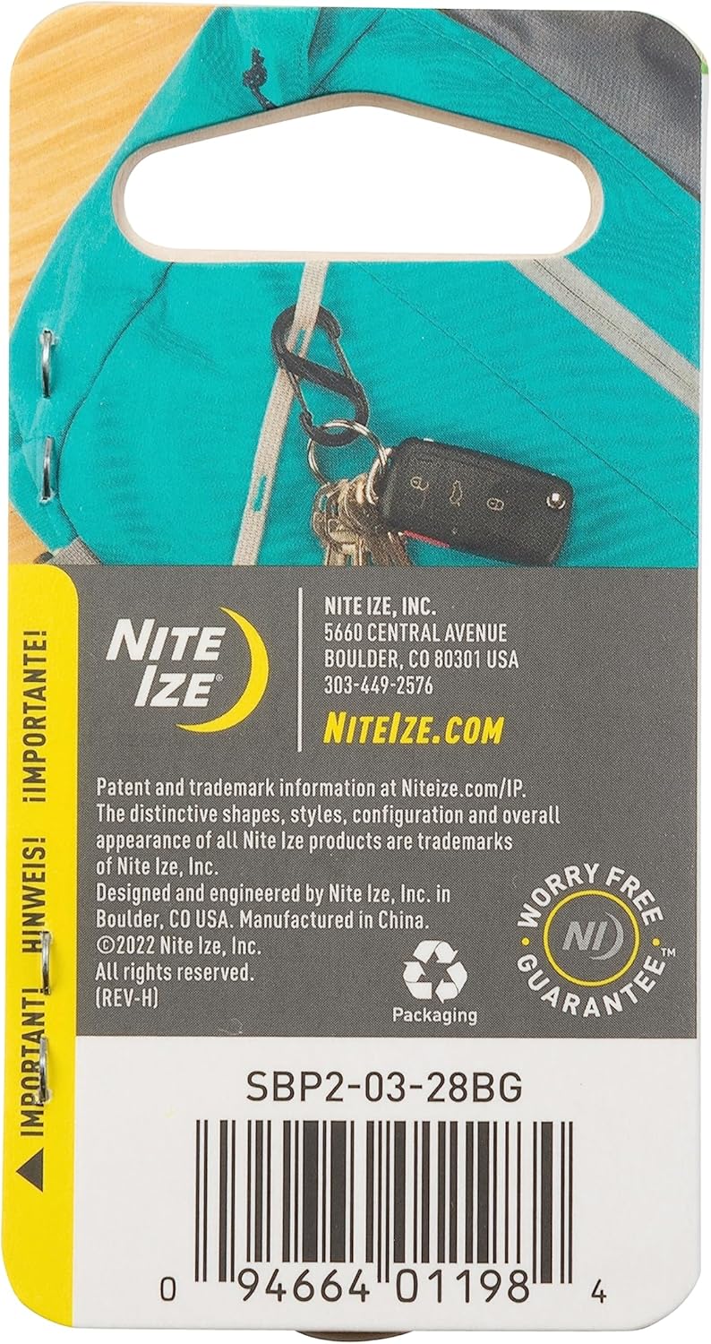 NiteIze S-Biner Size #2 Dual Carabiner, Strong Glass-Filled Nylon Plastic, Coyote - Image 4