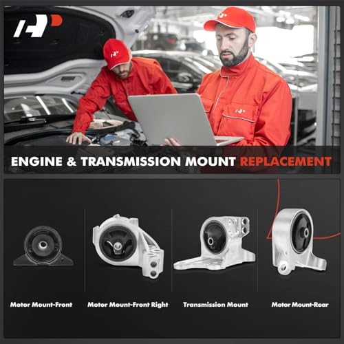 A-Premium 4PCS Engine Motor and Transmission Mount Set Compatible with Dodge Stratus & Chrysler Sebring 01-05 & Mitsubishi Eclipse 2000-2005, Galant, V6 3.0L, Automatic Transmission, Replace# MR272200 - Image 2