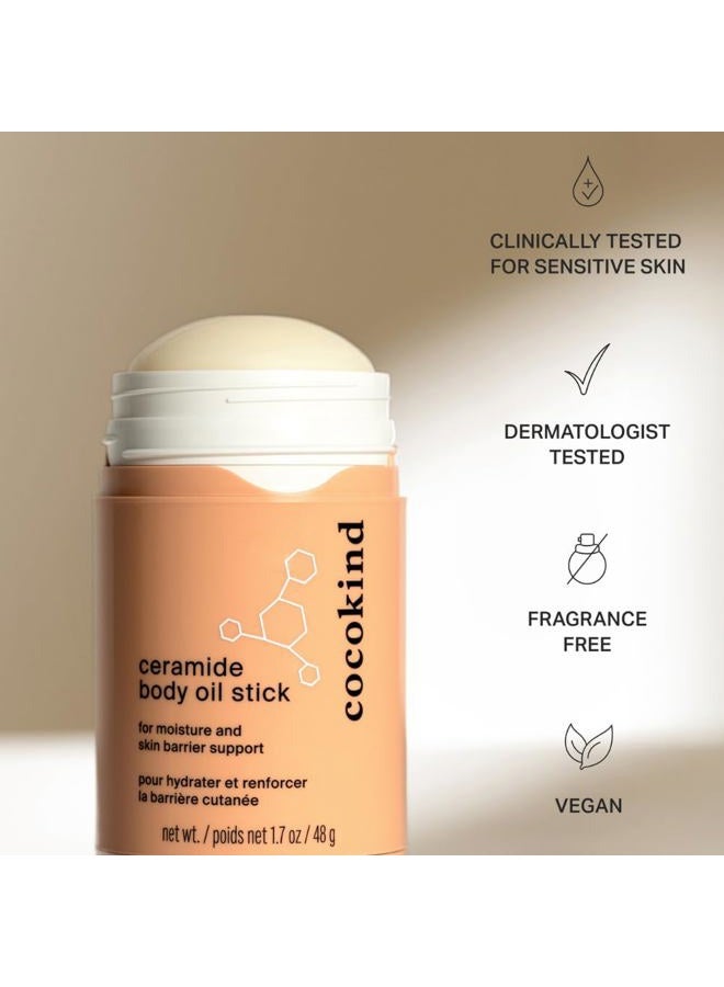 Cocokind Ceramide Body Oil Stick, Mess-Free Moisturizer, All Skin Types including Sensitive Skin, Fragrance Free, Cruelty Free, Vegan, 1.7 oz - Image 2