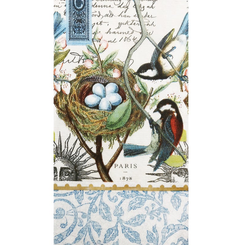 Zelten 2-Ply 15 Count Colored Paper Hostess Napkins Shabby Chic Napkins for Wedding Dinner Tea Party Decoration E Mockingbird - Image 1