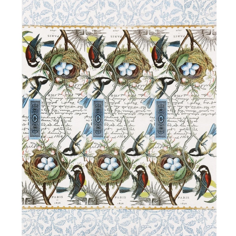 Zelten 2-Ply 15 Count Colored Paper Hostess Napkins Shabby Chic Napkins for Wedding Dinner Tea Party Decoration E Mockingbird - Image 2