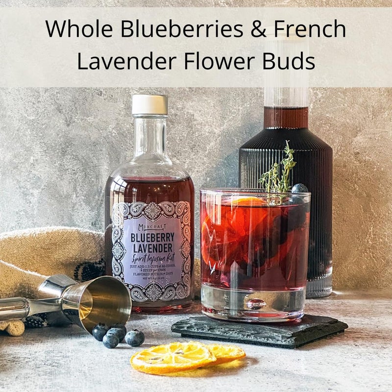 MixCraft Spirit Infusion Premium Craft Cocktail & Mocktail Mixer Refill Packet Refill Packet (Set of 2 Potion Pouches), Blueberry Lavender - Image 3