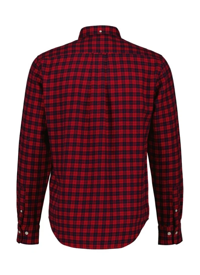 غانت Gant Regular Fit Checked Flannel Shirt