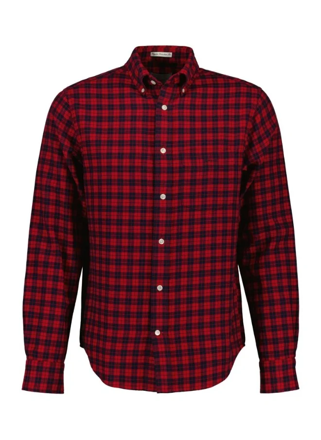 غانت Gant Regular Fit Checked Flannel Shirt