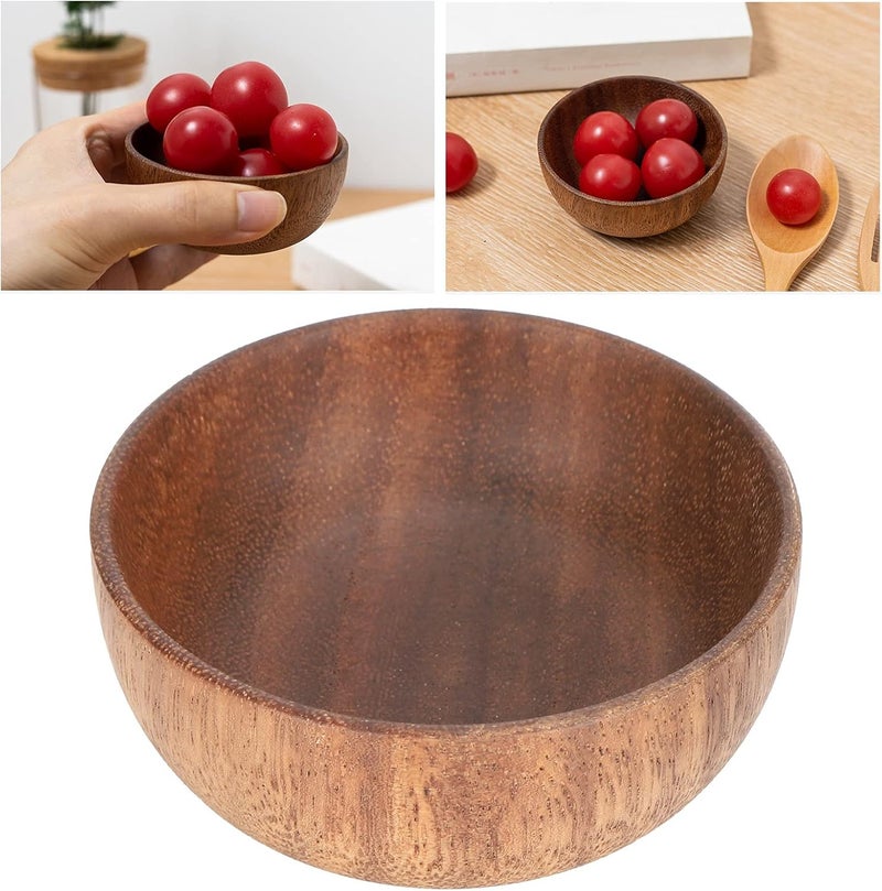 klarako Kitchen Bowl, Small Wooden Bowl, Multi Function Food Grade Japanese Dipping Tableware, Kitchen Bowl with, Dishwasher Safe - Image 4