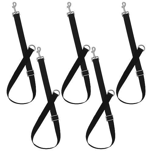 IOUALEY 5 Pcs Horse Bucket Strap Hangers, Bucket Straps for Horse Stalls, Horse Suppliers Adjustable Nylon Straps, Bucket Hanger Use for Horse Outdoor Feeders, Water Buckets, Hay Bag Nets (Black) - Image 1