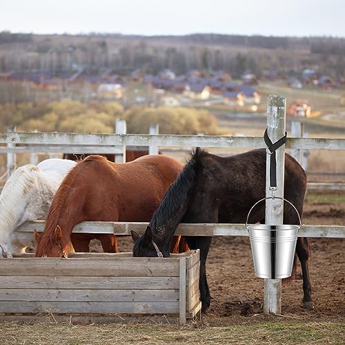 IOUALEY 5 Pcs Horse Bucket Strap Hangers, Bucket Straps for Horse Stalls, Horse Suppliers Adjustable Nylon Straps, Bucket Hanger Use for Horse Outdoor Feeders, Water Buckets, Hay Bag Nets (Black) - Image 5