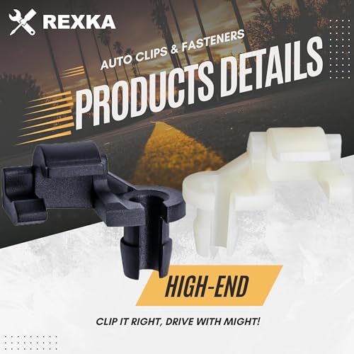 Rexka 10 Sets Door Handle Lock Rod Hood Latch Locking Push Clip Kit 5/32 Rod for GM Ford Chrysler Dodge Jeep Buick Cadillac Chevrolet Oldsmobile Pontiac Pickups Suvs - Image 3
