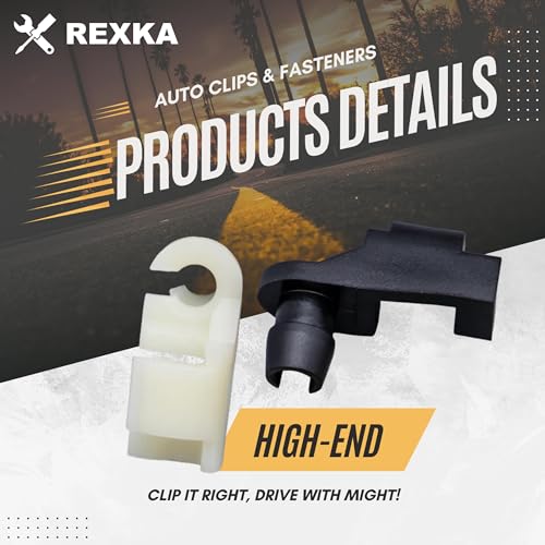 Rexka 10 Sets Door Handle Lock Rod Hood Latch Locking Push Clip Kit 5/32 Rod for GM Ford Chrysler Dodge Jeep Buick Cadillac Chevrolet Oldsmobile Pontiac Pickups Suvs - Image 4