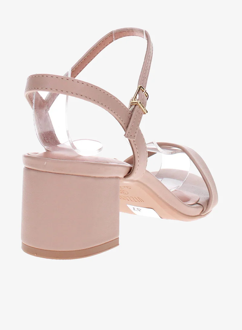 VIZZANO Beige Low Heel Sandals for Women – Stylish & Comfortable Everyday Footwear for Women | Best Price UAE