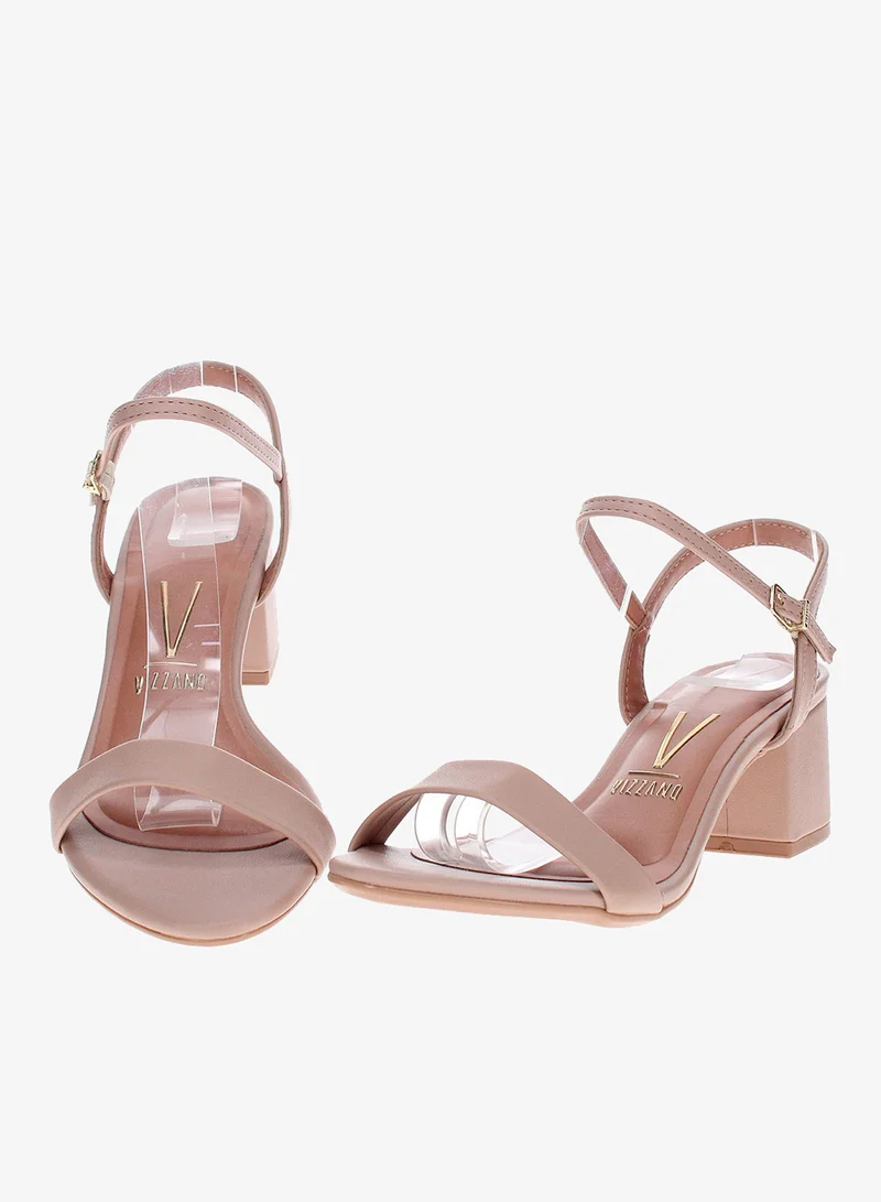 VIZZANO Beige Low Heel Sandals for Women – Stylish & Comfortable Everyday Footwear for Women | Best Price UAE