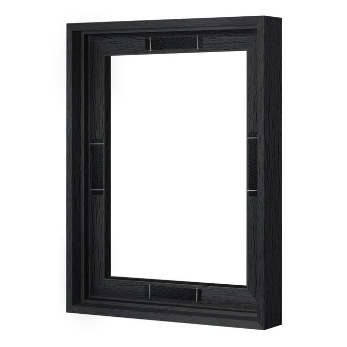 8X10 CANVAS FLOATING FRAME WITH 09 DEEP BLACK FLOATER FRAME FOR CANVAS PAINTINGS WITH ADHESIVE VERTICAL OR HORIZONTAL WALL ART FRAME FOR PRINTS OIL PAINTING DIAMOND DECOR 1 PACK