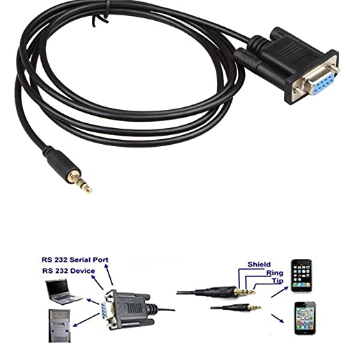 Relper Lineso DB9Pin Female to DC3.5mm Serial Cable-6 Feet Black - Image 4