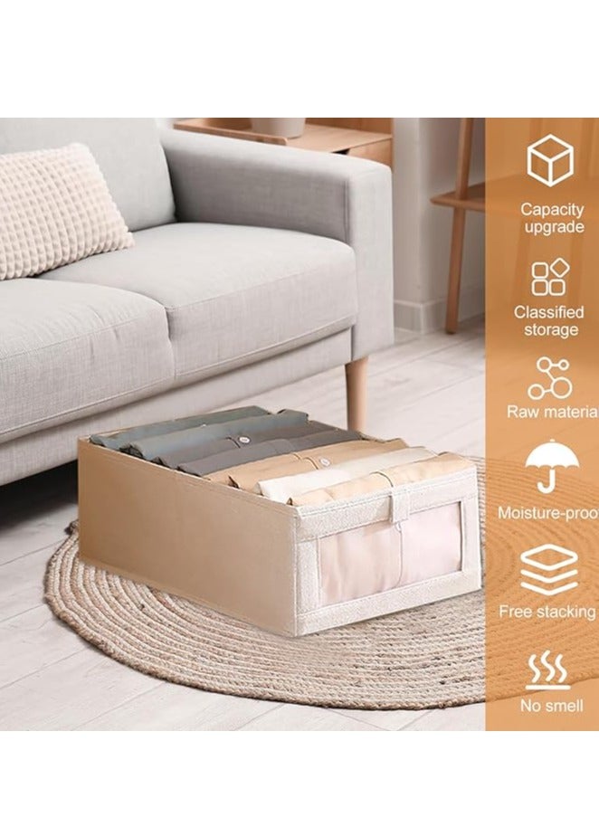 3 pack Drawer Organiser, 7 Grids Clothes Organizer, Elevate your Closet with Foldable Storage Organize, Stylish Wardrobe Organizers and Storage