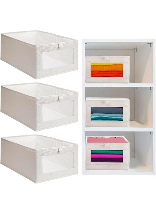 DUNISO 3 pack Drawer Organiser, 7 Grids Clothes Organizer, Elevate your Closet with Foldable Storage Organize, Stylish Wardrobe Organizers and Storage  - Image 1