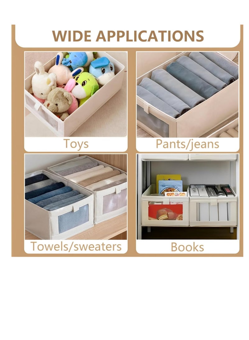 3 pack Drawer Organiser, 7 Grids Clothes Organizer, Elevate your Closet with Foldable Storage Organize, Stylish Wardrobe Organizers and Storage