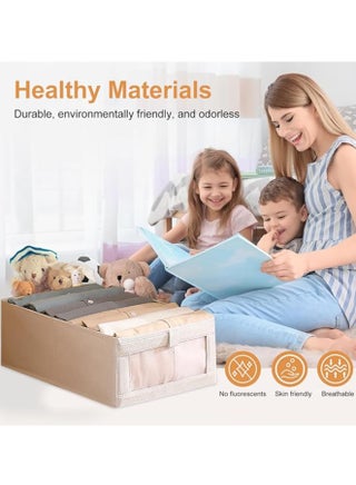3 pack Drawer Organiser, 7 Grids Clothes Organizer, Elevate your Closet with Foldable Storage Organize, Stylish Wardrobe Organizers and Storage - view 4