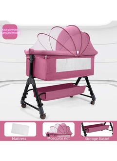 Bassinet 4-in-1 Folding Bassinet for Babies with Storage Basket Bedside, Adjustable 5-Level Height Baby Bed to Babies Cradle for Infant - pzsku/ZA1AFE0F419BF8AC1AEBBZ/45/_/1704172173/42271b03-3cd1-4f8d-9321-45d5b0cfef71