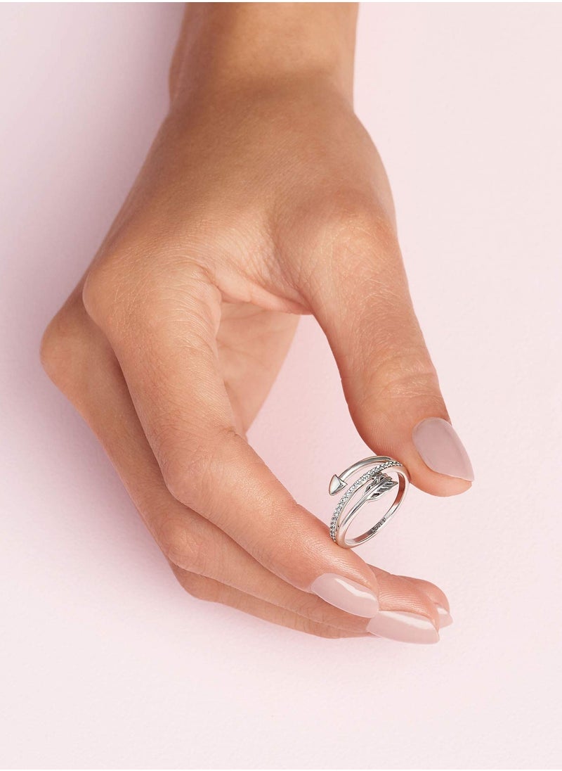 PANDORA - PANDORA Wrap Arrow Ring in Sterling Silver with Clear Cubic Zirconia - Image 1