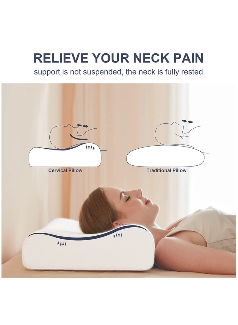 ELTRAZONE Bed Pillow with 2 Adjustable Height, 61x35.6x11.9cm, Ergonomically Designed Contour Sleeping Pillows with Washable Pillow Cover for Side Sleepers - Image 5