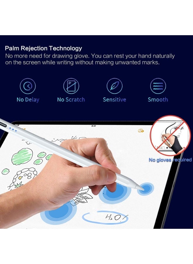Lyaxm Stylus Pen for iPad 9th&10th Gen, Apple Pencil 2nd Generation, 2X Fast Charge Apple Pen for iPad 2018-2023, iPad Pencil for iPad Pro 11/12.9 3/4/5 Gen, iPad Mini 5/6, iPad 6/7/8, iPad Air 3/4/5, White - Image 3