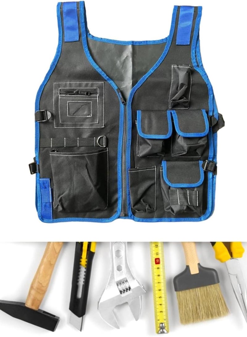GGOOT Tool Vest Electrician Multi Pockets Hardware Tool Storage Bag Adjustable Electrician Work Vest Work Vest for Home  - Image 2