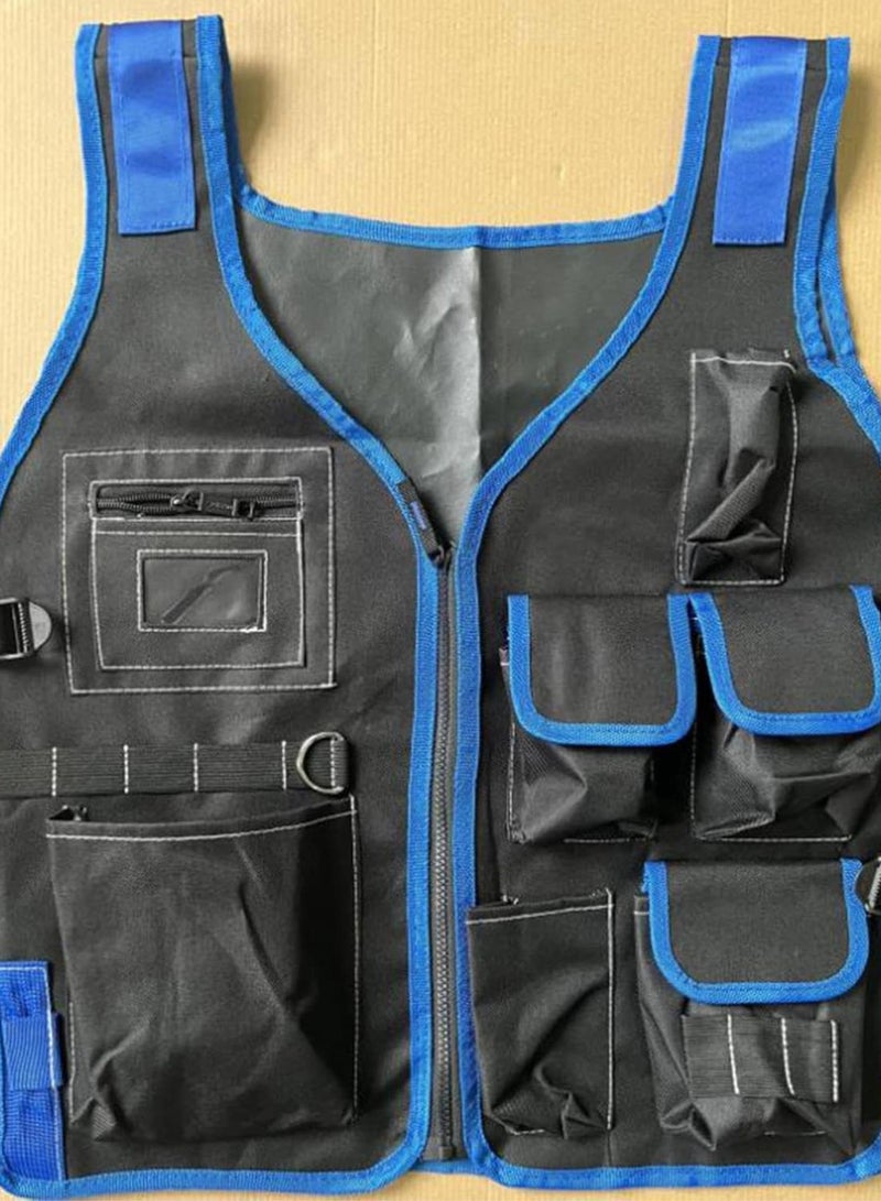 GGOOT Tool Vest Electrician Multi Pockets Hardware Tool Storage Bag Adjustable Electrician Work Vest Work Vest for Home  - Image 3