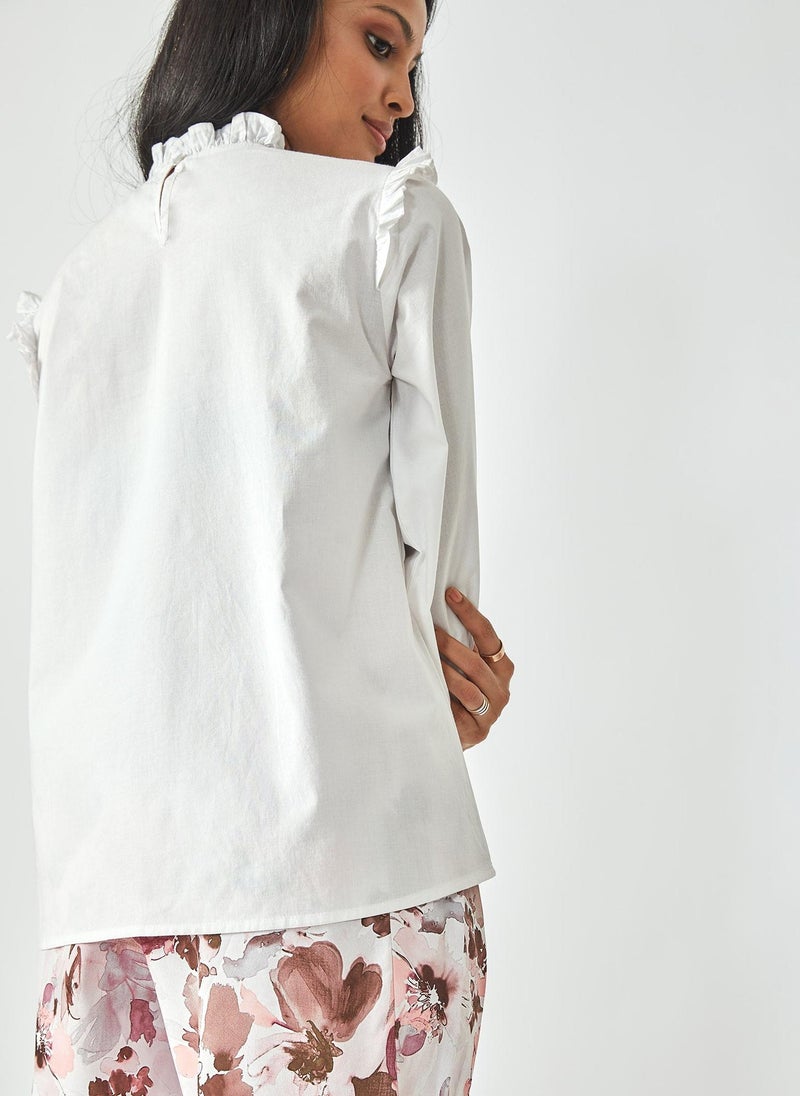 The Label Life Pintuck Ruffled Blouse - Image 5