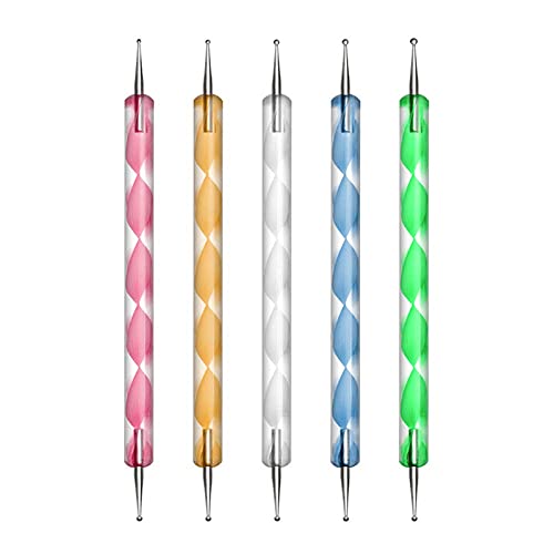 Belicia Nail Art Design Tools 5pcs Nail Dotting Pen Tool Nail Art Tip Dot Paint Manicure kit - Image 1