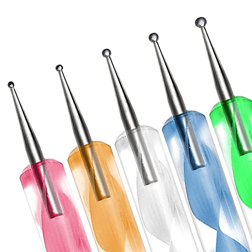 Belicia Nail Art Design Tools 5pcs Nail Dotting Pen Tool Nail Art Tip Dot Paint Manicure kit - Image 4