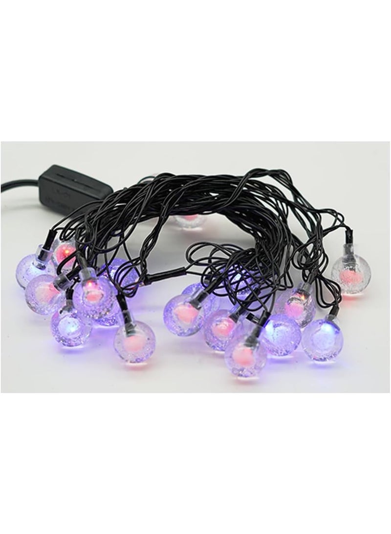 ALLTEC Multi Colored Bubble Ball Fairy String Lights, 20 LED, 5 Meter Length, Indoor/Outdoor Use, for Home Garden Yard Christmas Decoration - Image 2
