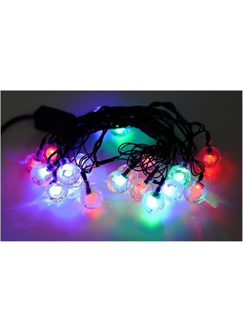 ALLTEC Multi Colored Bubble Ball Fairy String Lights, 20 LED, 5 Meter Length, Indoor/Outdoor Use, for Home Garden Yard Christmas Decoration - Image 1